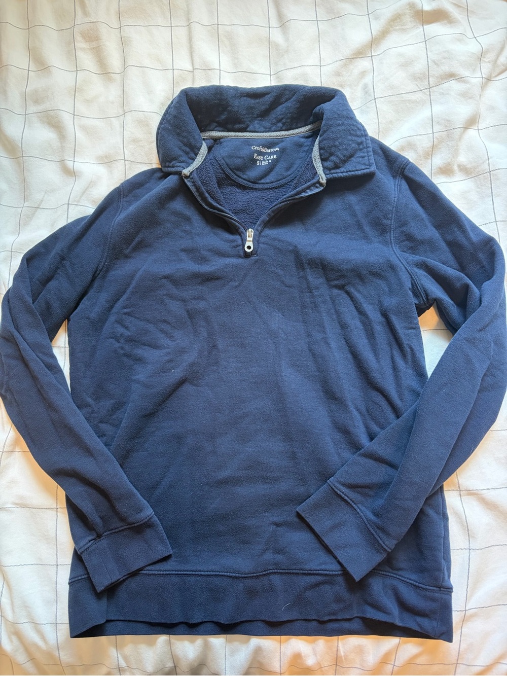 croft & barrow Men's Navy Half-Zip Fleece Pullover
